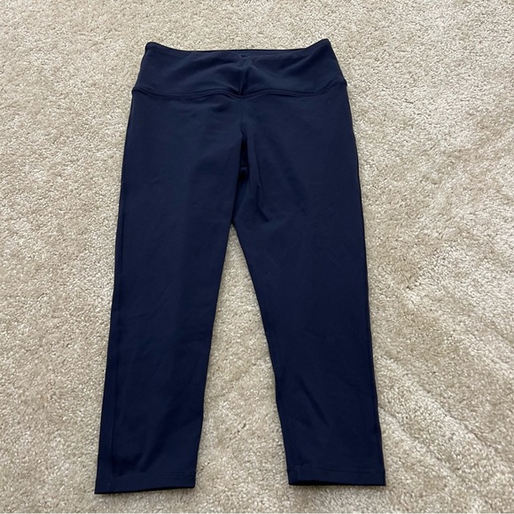 prAna Capri Yoga Active Pants Leggings Navy Blue Size Medium Gym, - Picture 15 of 15